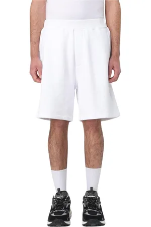 Dsquared2 Korte broeken, Heren, Wit, M, Katoen, Stijlvolle Groene Herenshorts