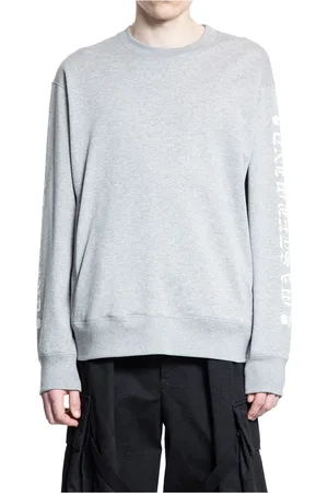MASTERMIND Sweatshirts & Hoodies, Heren, Grijs, L, Grijze Crewneck Sweatshirt met Skull Print