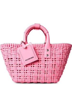 Balenciaga Tassen, Dames, Roze, ONE Size, Zoete Roze Mand Tote Tas