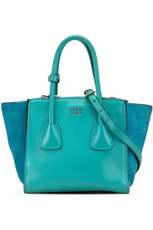 Prada Pre-owned, Dames, Blauw, ONE Size, Leer, Pre-owned Suede prada-bags
