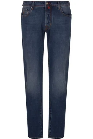 Jacob Cohen Jeans, Heren, Blauw, W32, Katoen, Blauwe Katoenen Jeans & Broek
