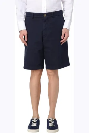 Brunello Cucinelli Korte broeken, Heren, Blauw, XL, Katoen, Zwarte Casual Shorts