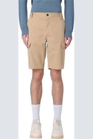 save the duck Korte broeken, Heren, Bruin, XL, Stijlvolle Kameel Pufferjas met capuchon