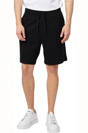 Armani Exchange Korte broeken, Heren, Zwart, L, Zwarte Stretch Shorts Comfortabel en veelzijdig