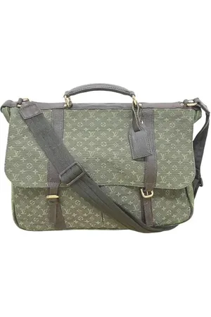 LOUIS VUITTON Pre-owned, Heren, Groen, ONE Size, Pre-owned Canvas briefcases