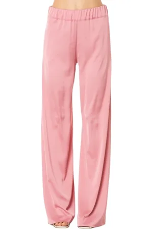 D.EXTERIOR Broeken, Dames, Roze, M, Polyester, Wijdvallende Wijde Broek - Pioen