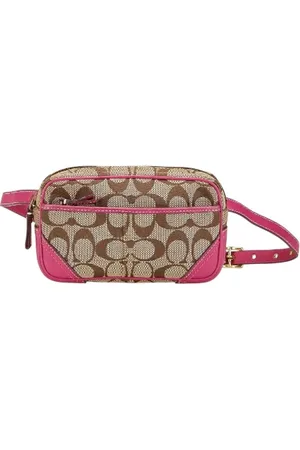 Coach Pre-owned, Dames, , ONE Size, Leer, Pre-owned Canvas crossbody-bags