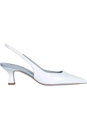 ROBERTO FESTA Schoenen, Dames, Wit, 37 1/2 EU, Leer, Witte leren Slingback Festa schoenen