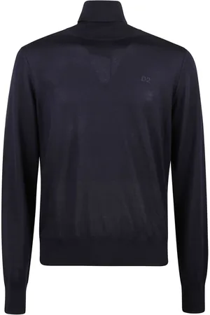 Dsquared2 Truien, Heren, Blauw, XL, Wol, Turtleneck Pullover
