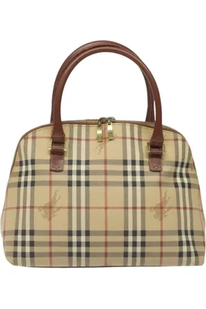 Burberry Pre-owned, Dames, , ONE Size, Leer, Tweedehands leren handtassen