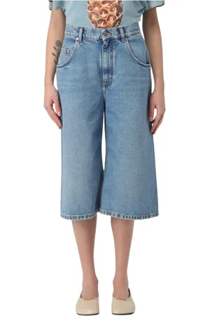 Stella McCartney Korte broeken, Dames, Blauw, W28, Denim, Stijlvolle Denim Shorts