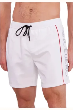 Iceberg Badkleding, Heren, Wit, M, Polyester, Heren Bicolor Logo Zwemkleding
