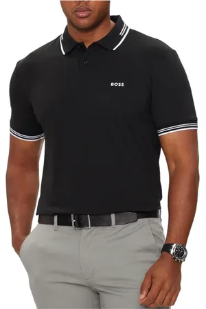 HUGO BOSS Tops, Heren, Zwart, S, Moderne Slim Fit Polo Shirt