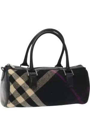 Burberry Pre-owned, Dames, Zwart, ONE Size, Wol, Pre-owned Wool handbags