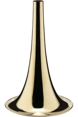 Alessi Interieur, unisex, Wit, ONE Size, Messing Trompet Bloemenvaas