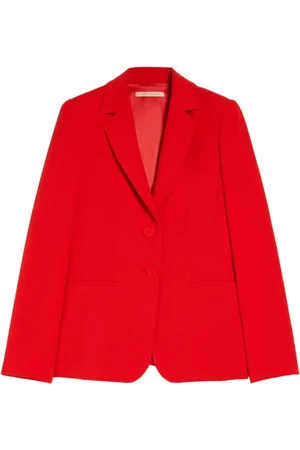 pennyblack Jassen, Dames, Rood, L, Leer, Slim Fit Blazer Agnese Kreeftkleur