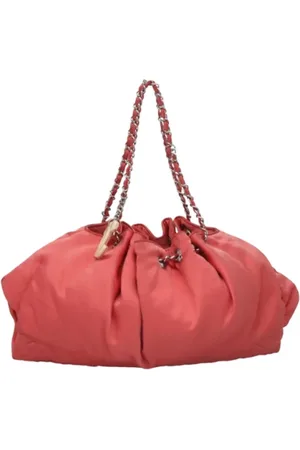 CHANEL Pre-owned, Dames, Roze, ONE Size, Nylon, Pre-owned Nylon handbags