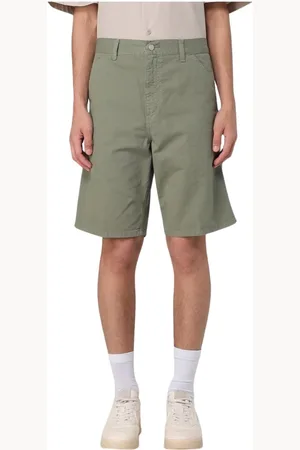 Carhartt Korte broeken, Heren, Groen, W30, Katoen, Groene Katoenen Relaxte Shorts