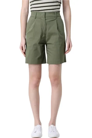 K-Way Korte broeken, Dames, Groen, L, Stijlvolle Bermuda Shorts voor vrouwen