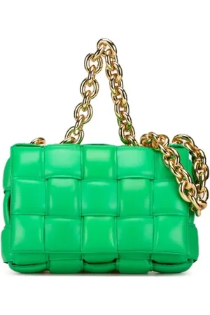 Bottega Veneta Pre-owned, Dames, Groen, ONE Size, Leer, Pre-owned Leather crossbody-bags