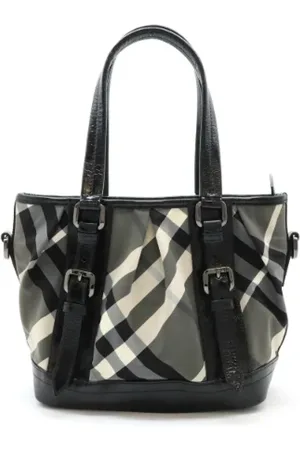 Burberry Pre-owned, Dames, Zwart, ONE Size, Leer, Pre-owned Leather totes