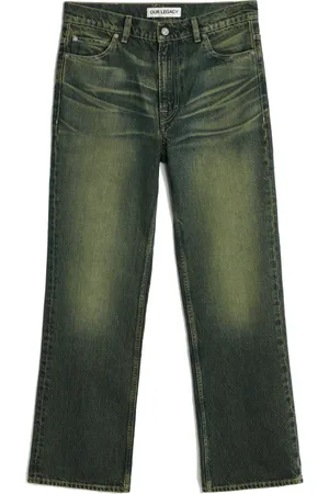 OUR LEGACY Jeans, Heren, Groen, W33, Katoen, Versleten Malibu Sand 70s Cut Jeans