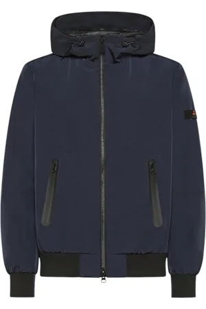 Peuterey Jassen, Heren, Blauw, XL, Nylon, Blauwe Bomberjack Lichtgewicht Nylon
