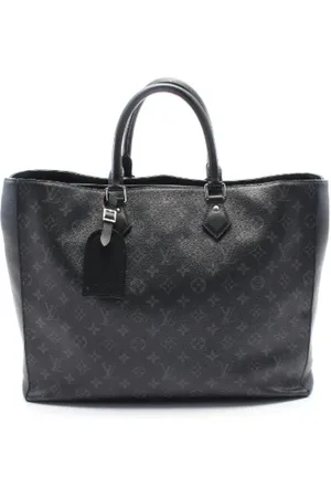 LOUIS VUITTON Pre-owned, Heren, Zwart, ONE Size, Leer, Tweedehands Canvas Louis Vuitton tassen