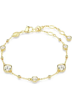 Swarovski Accessoires, Dames, Geel, ONE Size, Damesarmband Rondgeslepen Wit Imber 5680094
