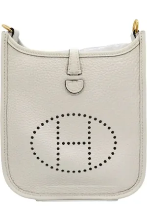 Hermès Pre-owned, Dames, Wit, ONE Size, Leer, Tweedehands leren schoudertassen