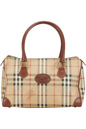 Burberry Pre-owned, Dames, , ONE Size, Leer, Tweedehands leren handtassen