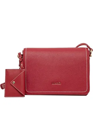 Liu Jo Tassen, Dames, Rood, ONE Size, Rode Handtas met Gouden Details
