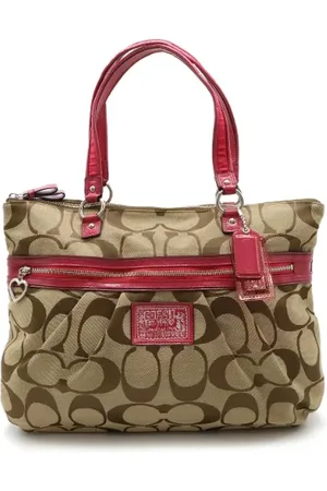 Coach Pre-owned, Dames, , ONE Size, Leer, Pre-owned Canvas shoulder-bags