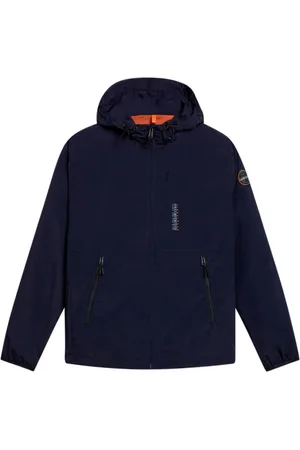 Napapijri Jassen, Heren, Blauw, M, Blauwe Synthetische Jas voor Mannen