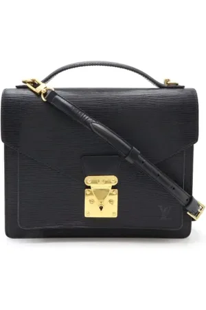 LOUIS VUITTON Pre-owned, Dames, Zwart, ONE Size, Leer, Tweedehands leren handtassen