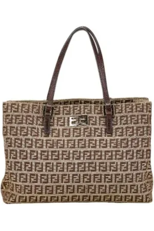 Fendi Pre-owned, Dames, Bruin, ONE Size, Leer, Pre-owned Canvas fendi-bags