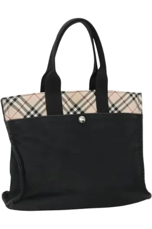 Burberry Pre-owned, Dames, Zwart, ONE Size, Tweedehands Canvas handtassen