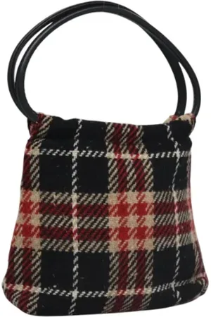 Burberry Pre-owned, Dames, Rood, ONE Size, Wol, Pre-owned Wool handbags