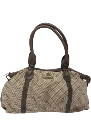 Burberry Pre-owned, Dames, , ONE Size, Leer, Tweedehands Canvas handtassen