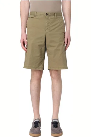 PT Torino Korte broeken, Heren, Groen, M, Blauwe Stijlvolle Casual Shorts met Rits