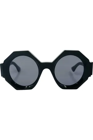 KUBORAUM Accessoires, unisex, Zwart, ONE Size, Moderne Achthoekige Zonnebril - Zwart