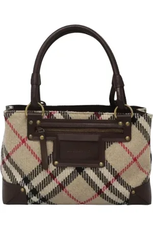 Burberry Pre-owned, Dames, , ONE Size, Wol, Pre-owned Wool handbags