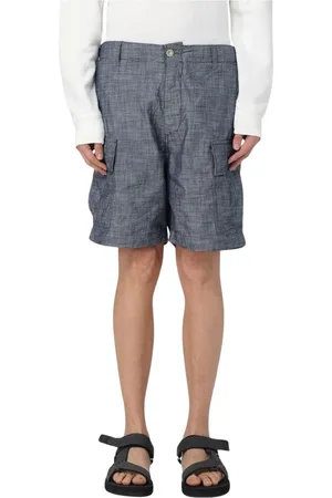 C.P. Company Korte broeken, Heren, Blauw, S, Katoen, Stijlvolle Cargo Shorts met Meerdere Zakken