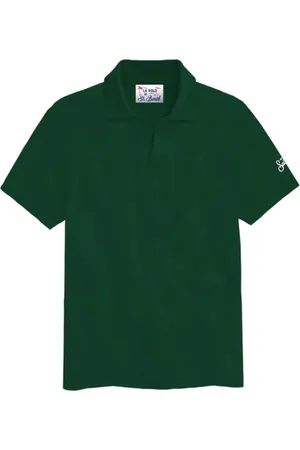 MC2 SAINT BARTH Tops, Heren, Groen, M, Katoen, Katoen Elastaan Polo Shirt