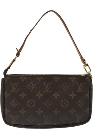 LOUIS VUITTON Pre-owned, Dames, Bruin, ONE Size, Leer, Tweedehands Canvas Louis Vuitton tassen