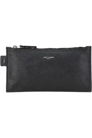 Saint Laurent Pre-owned, Dames, Zwart, ONE Size, Leer, Pre-owned Leather pouches