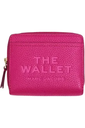 Marc Jacobs Accessoires, Dames, Roze, ONE Size, Leer, Roze Mini Portemonnee met Kaarthouders