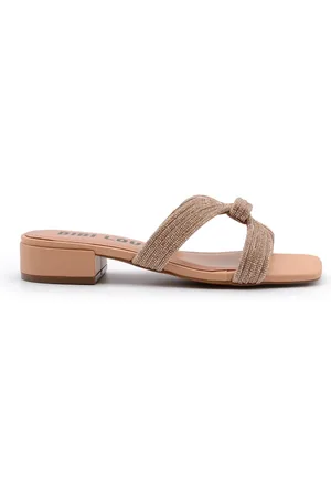 Bibi Lou Schoenen, Dames, , 40 EU, Geometrische Kristal Naakt Leren Sandalen