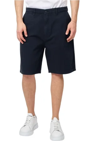 Guess Korte broeken, Heren, Blauw, W30, Katoen, Blauwe Shorts Bermuda Stijl Regular Fit