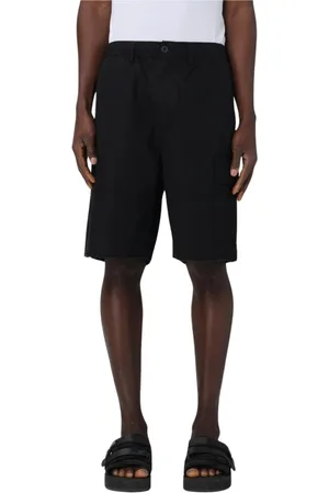 032c Korte broeken, Heren, Zwart, S, Zwarte Cargo Shorts met Zakken